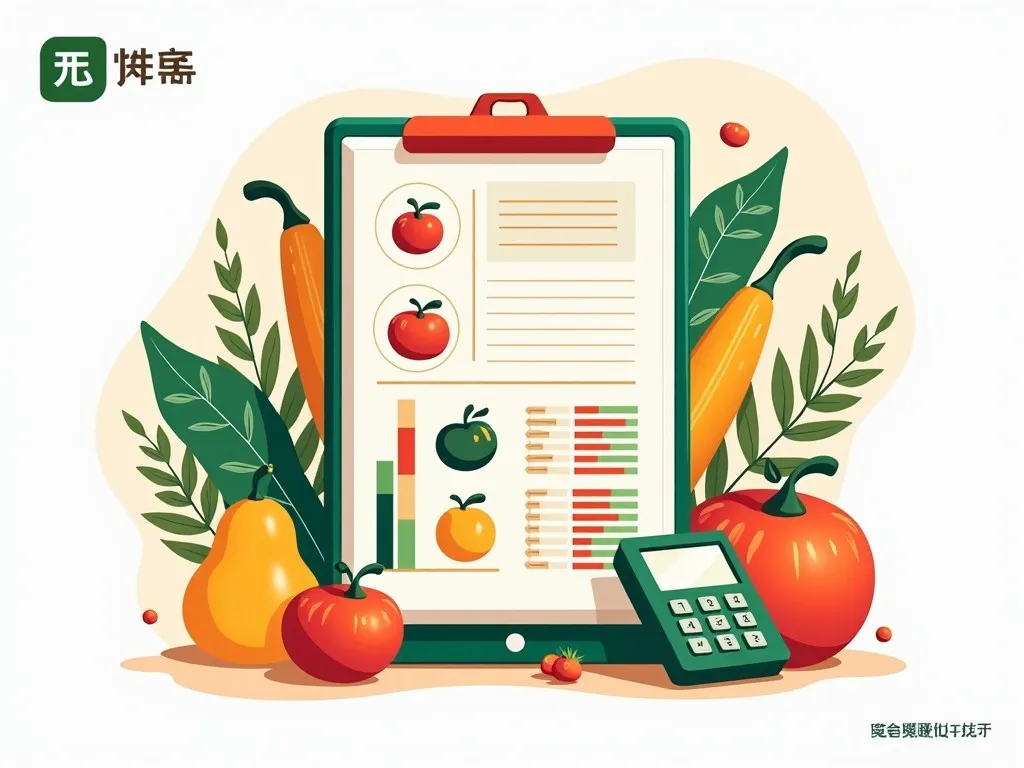 バランスのよい食事と活動量をイメージした栄養価計算のイラスト